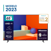 TELEVISOR HISENSE UHD 4K ACTIVE HDR 65"" SMART TV 65A6K