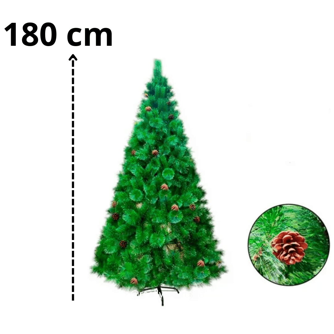 Árbol Con Piña 180cm De Alto Base De Metal