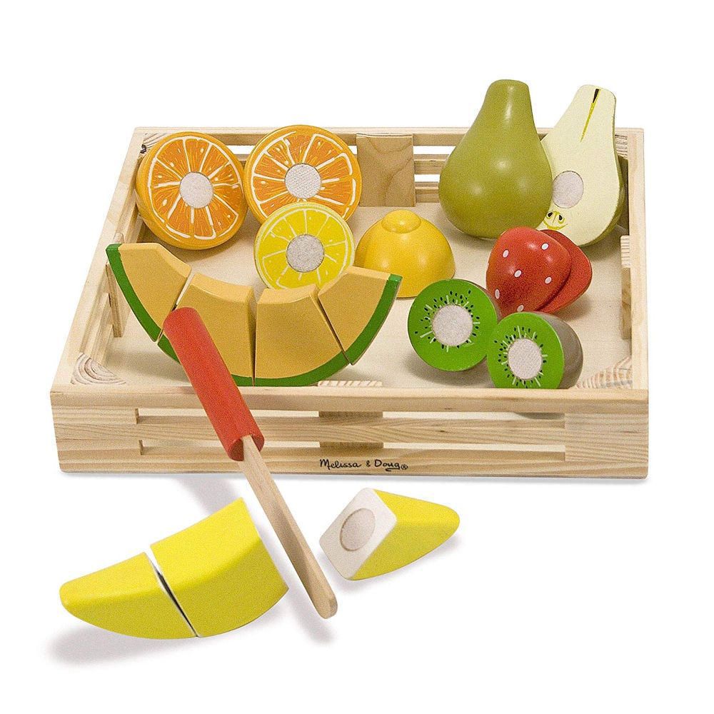 Juguete Didáctico De Madera Frutas Para Cortar