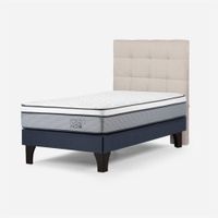 Dormitorio Indie 1.5 Plazas Respaldo Issey Niebla