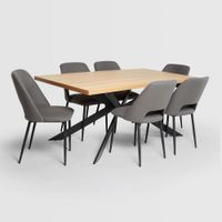 Juego  de  Comedor  Max  Gris  6  Sillas