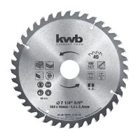 Disco sierra circular Hm 7 1/4""x5/8"" 40d Kwb