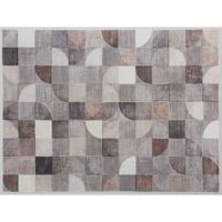 Alfombra Geometrica Marron 150 cm x 200 cm
