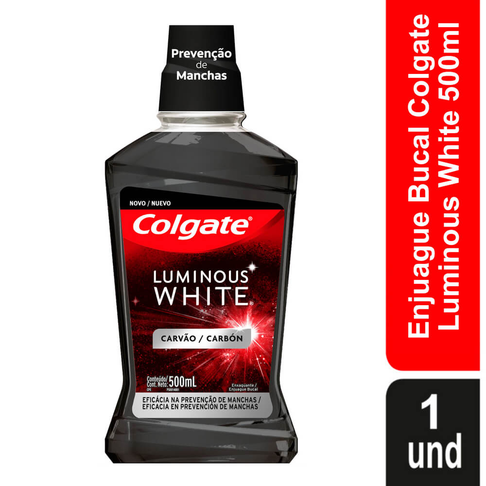 Enjuague COLGATE Luminous White Carbón 250ml