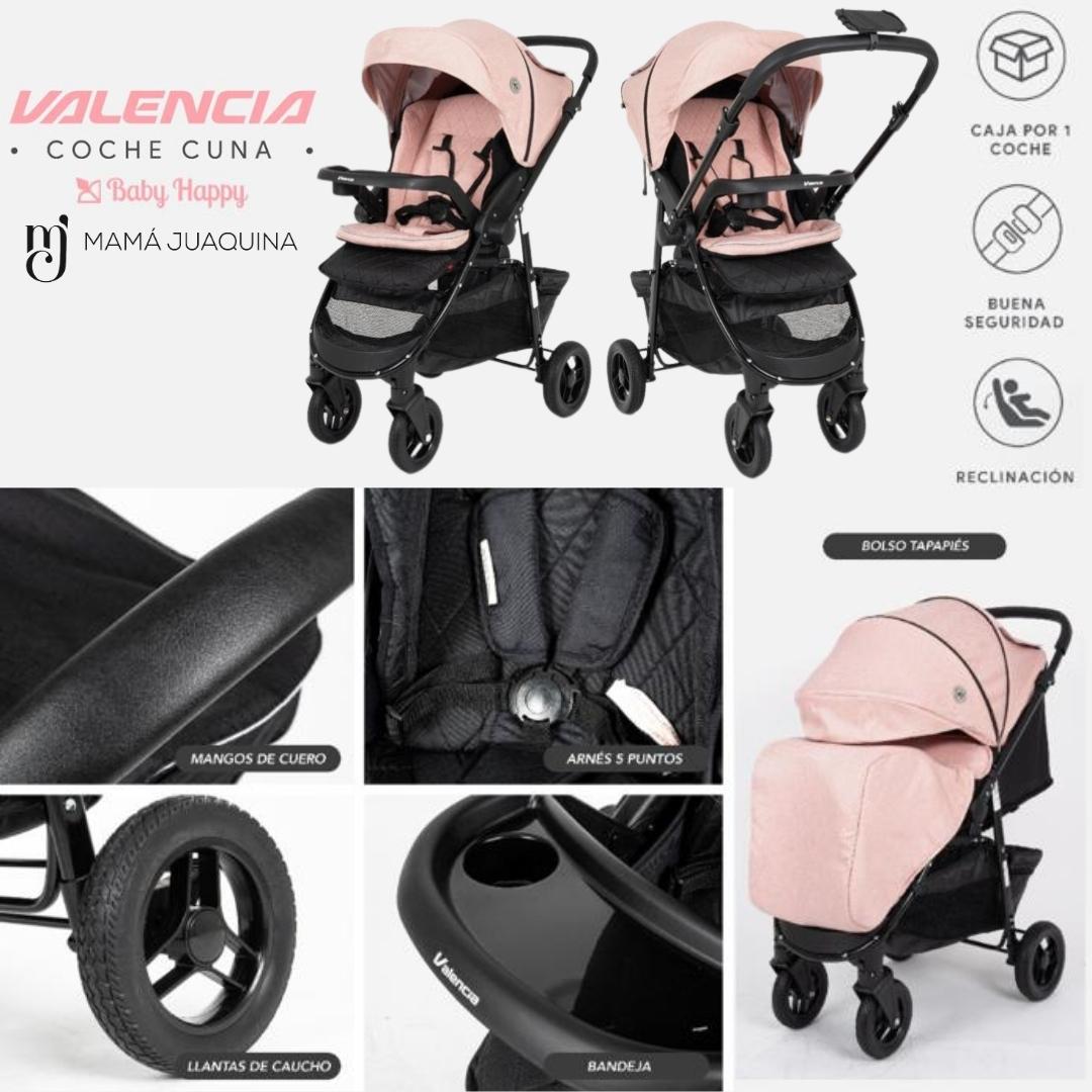 Coche Cuna De Lujo «VALENCIA GOLD» Original light Pink
