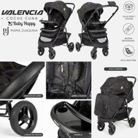 Coche Cuna De Lujo «VALENCIA GOLD» Original Black