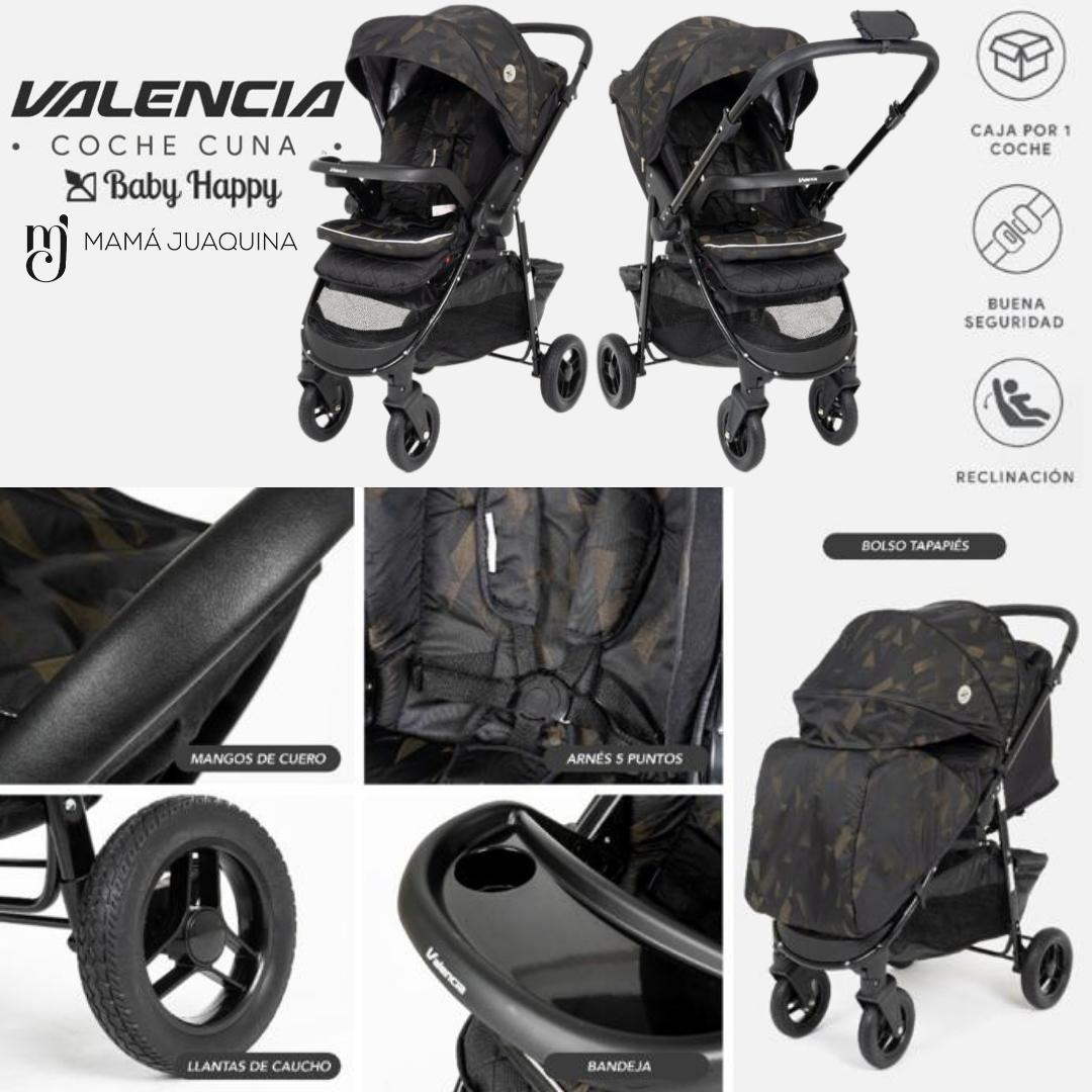Coche Cuna De Lujo «VALENCIA GOLD» Original Black