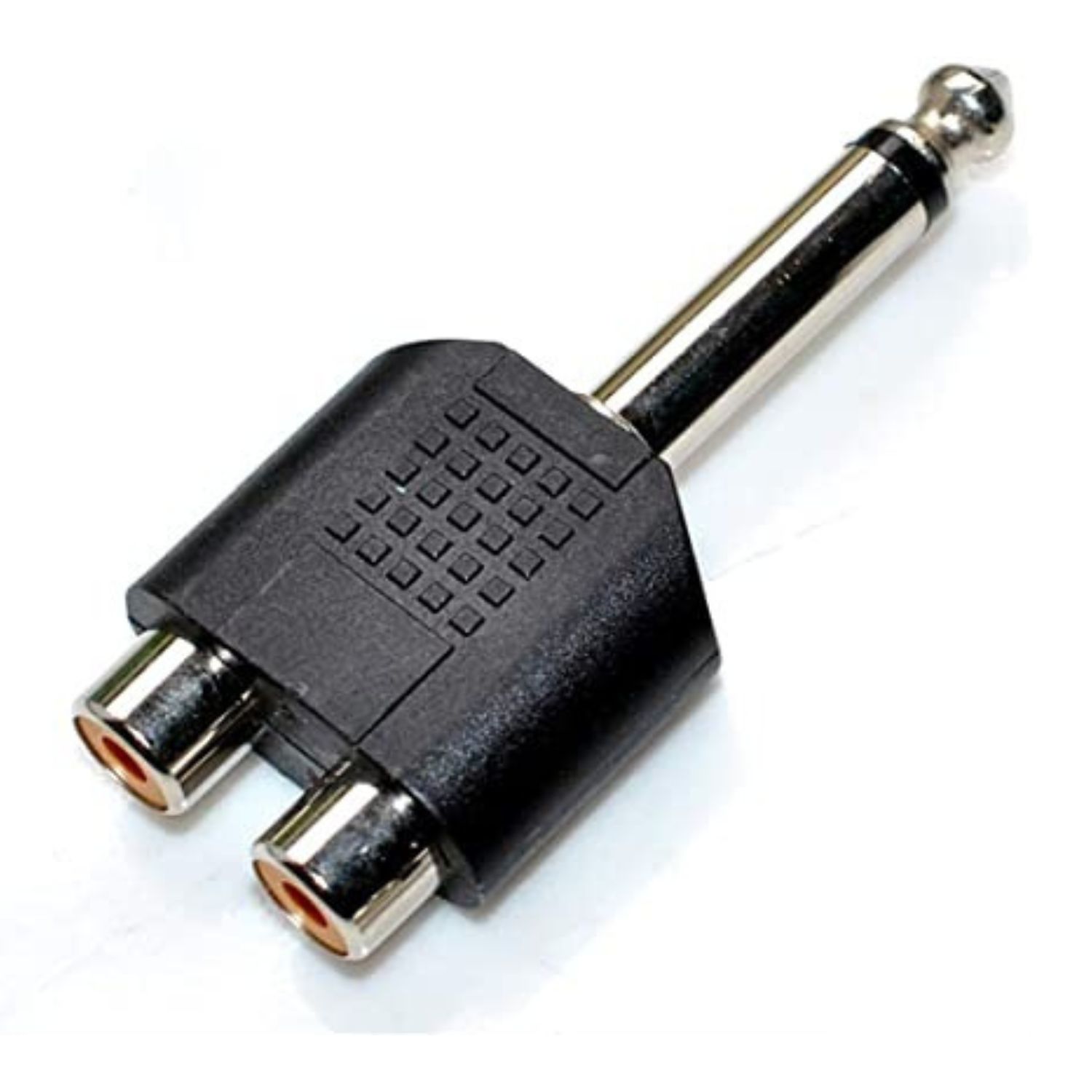 Adaptador Plug 6.5mm mono a 2 RCA Hembra