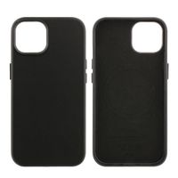 Case para iPhone 14, piel sintentica, con MagSafe para carga inalámbrica, para accesorios magnéticos, negro