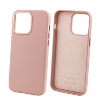 Case para iPhone 15 Pro Max, piel sintentica, con MagSafe para carga inalámbrica, para accesorios magnéticos, rosado