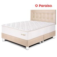 Juego de Dormitorio Paraíso Royal Elizabeth Queen Champagne + 2 almohadas viscoelásticas + protector