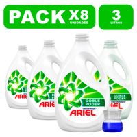Detergente Líquido Ariel Concentrado 3L PackX8