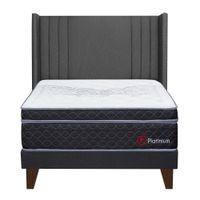 Dormitorio Europeo Platinium Queen Cabecera De Luxe Gris