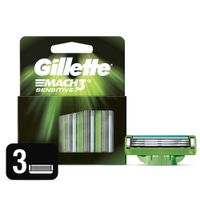 Cartuchos para Afeitar Gillette Mach3 Sensitive 3 unidades