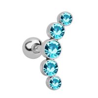 Piercing para hélix, lóbulo o tragus celeste