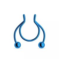 Piercing septum falso azul para nariz