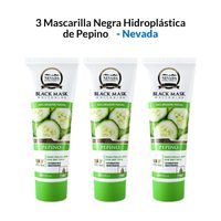3 Mascarilla Negra Hodroplástica de Pepino 120gr - Nevada