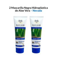 2 Mascarilla Negra Hodroplástica de Aloe Vera 120gr - Nevada