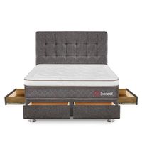 Dormitorio Boreal Pocket SS 4 Cajones Queen + Cabecera