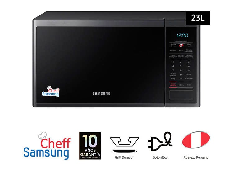 HORNO MICROONDAS SAMSUNG MG23J5133AG/PE 23L