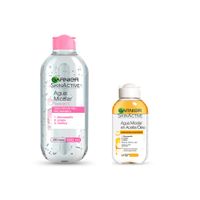 Pack GARNIER Agua Micelar Todo en 1 Frasco 400ml + Óleo Frasco 100ml