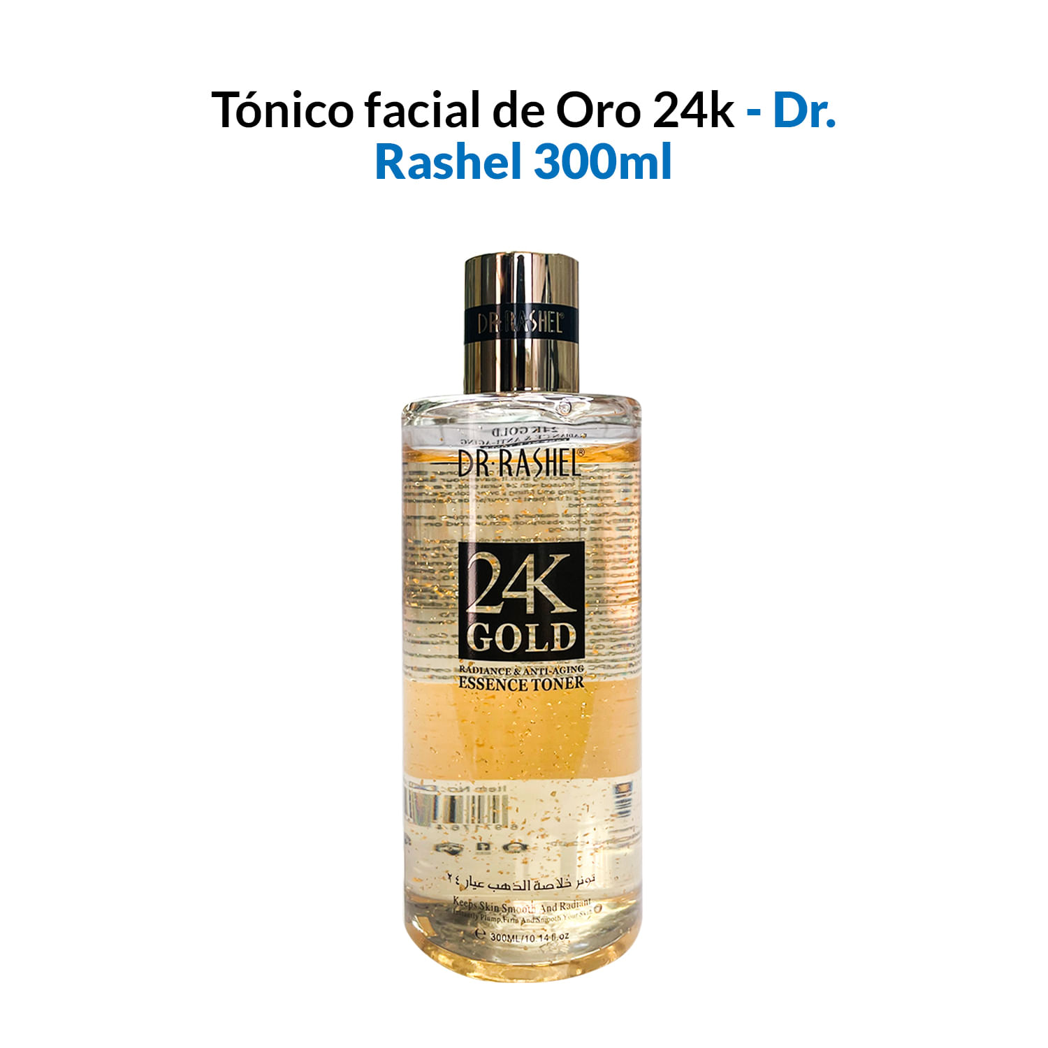 Tónico esencia antienvejecimiento y resplandor oro 24k 300ml