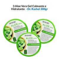 3 Aloe Vera Gel Calmante e Hidratante 300gr – Dr. Rashel