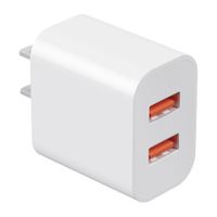 Cargador de pared G Mobile dual, 2 puertos usb, 12W, blanco