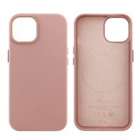 Case para iPhone 14, piel sintentica, con MagSafe para carga inalámbrica, para accesorios magnéticos, rosado