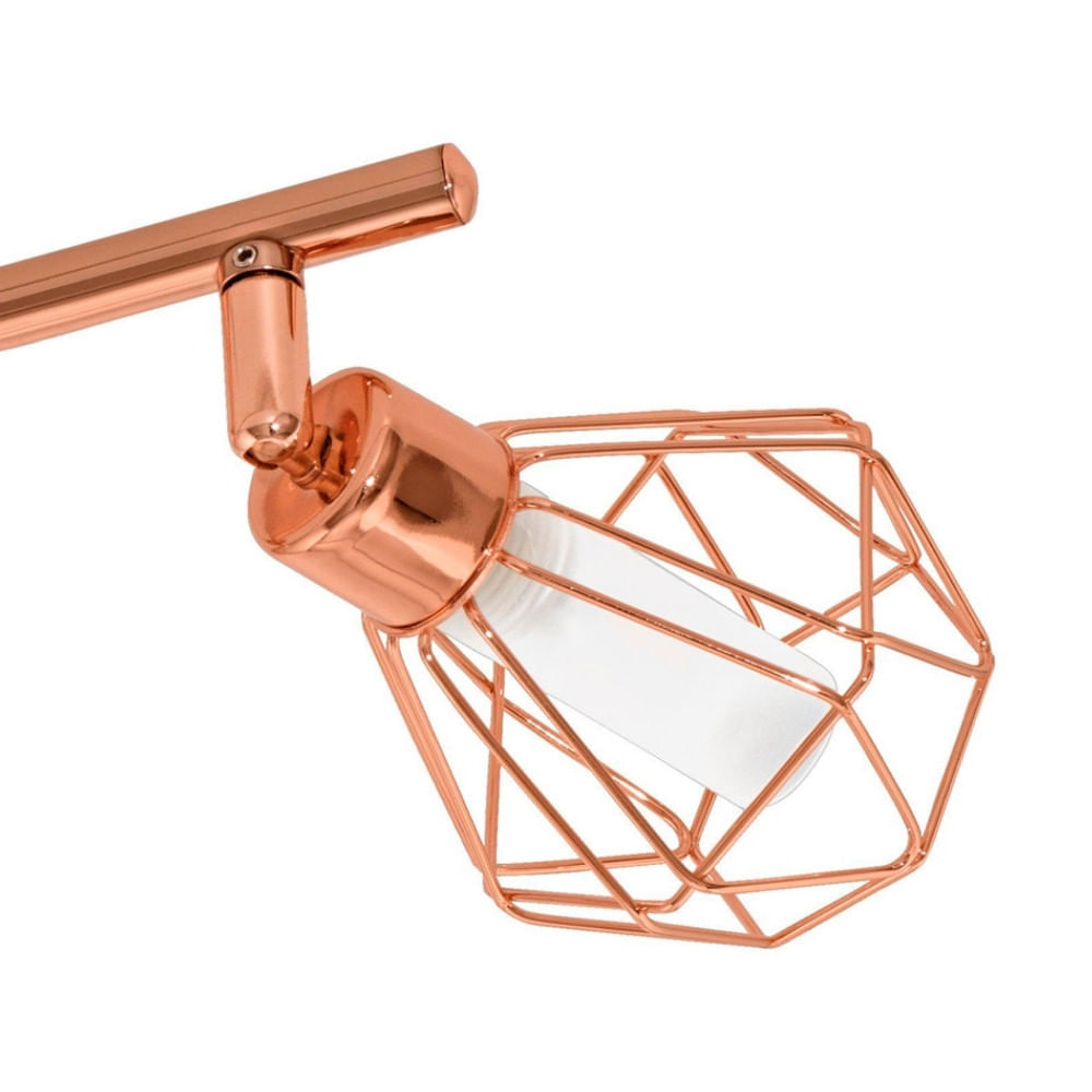 Lampara de Techo Eglo Zapata G9 3w Acero Cobre 3 Luces
