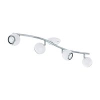 Lampara de Techo Eglo Bimeda GU10 2.8w Acero Blanco 4 Luces