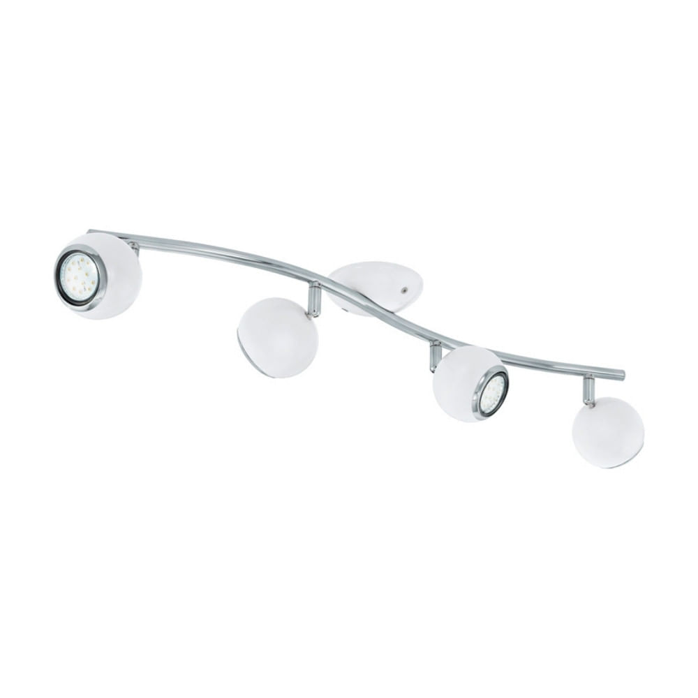 Lampara de Techo Eglo Bimeda GU10 2.8w Acero Blanco 4 Luces