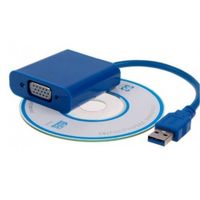 Convertidor USB 3.0 A VGA Compatible 2.0 Adaptador Conversor Azul