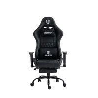 Silla Gamer UNLIMITED MAJESTIC Negro Posapies Reclinacion 180° Masajeador Lumbar