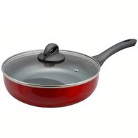 Sartén Oster Antiadherente 3.3L con Tapa HERSCHER Rojo