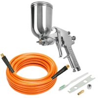 KIT PISTOLA DE AIRE PARA PINTAR PROFECIONAL MANGUERA 5 METROS TRUPER