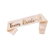 Banda para el team bride despedida de soltera oro rosa