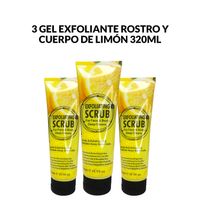 3 Gel Exfoliante Rostro y Cuerpo de Limón 320ml