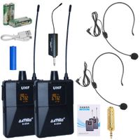 Kit Doble Micrófono wincha UHF inalámbrico 65mm  35mm ASTRID K83A