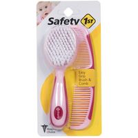 SET CEPILLO Y PEINETA EASY SAFETY 1ST GRIP ROSADO