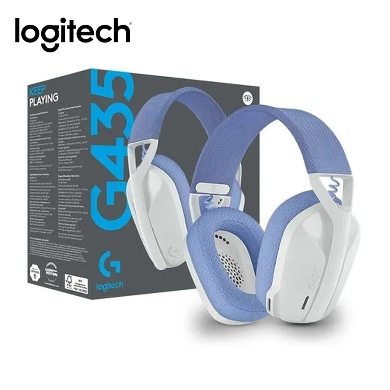 Audifono C/Micrófono Logitech G435 Bluetooth Blanco