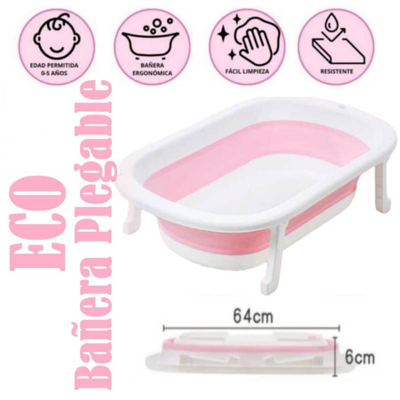Bañera Plegable con Almohada para Bebé PARTY Pink
