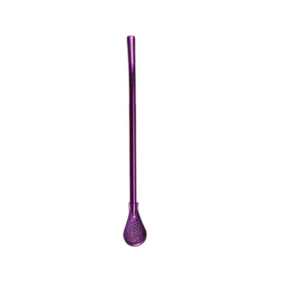 Bombilla morada para mate argentino o cualquier infusión