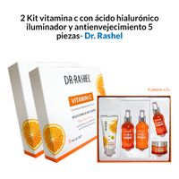 2 Kit vitamina c con ácido hialurónico iluminador y antienvejecimiento