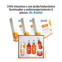 3 Kit vitamina c con ácido hialurónico iluminador y antienvejecimiento