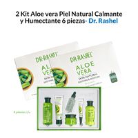 2 Kit Aloe vera Piel Natural Calmante y Humectante 6 piezas