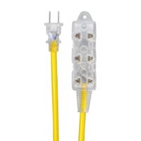 Extensión eléctrica cable vulcanizado de 3 tomas 3 Metros HOME LIGHT