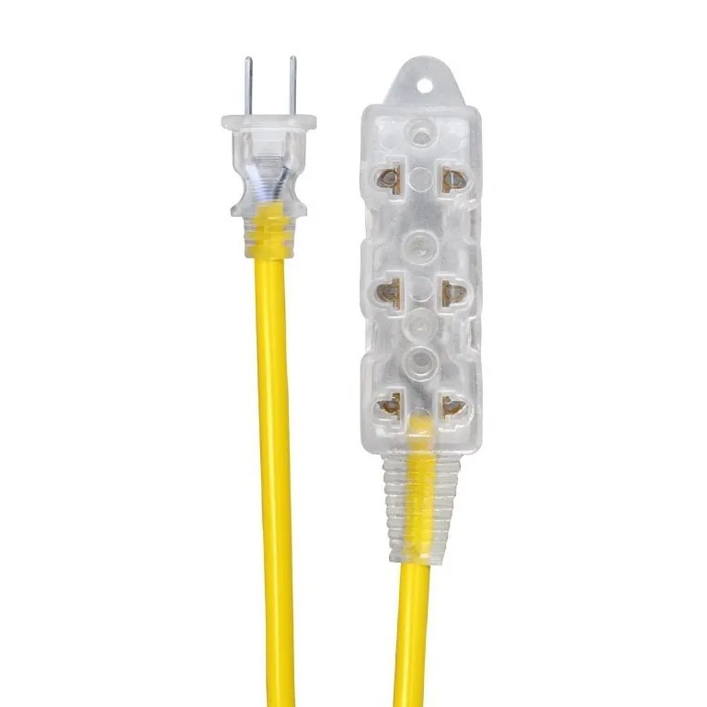Extensión eléctrica cable vulcanizado de 3 tomas 3 Metros HOME LIGHT