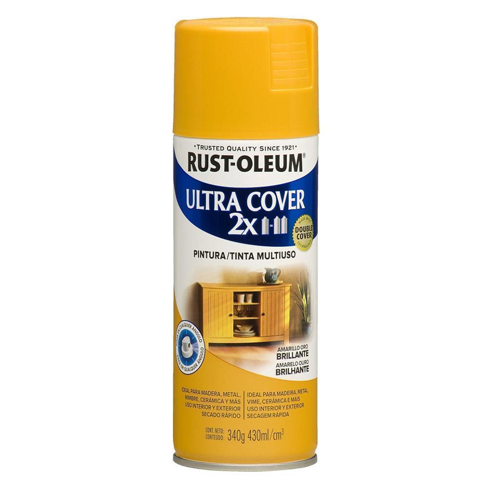 Aerosol Multiusos Rust Oleum Ultra Cover 2x Amarillo Oro Brillante 340 gr