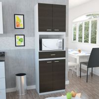 Mueble Microondas Bau - Blanco/Wengue